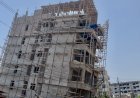 Kinshasa : un bâtiment de 6 étages en construction s’affaisse à Gombe, gros risque d’effondrement