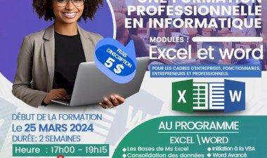 Saglotis Corporation organise une formation avancée en Excel et Word